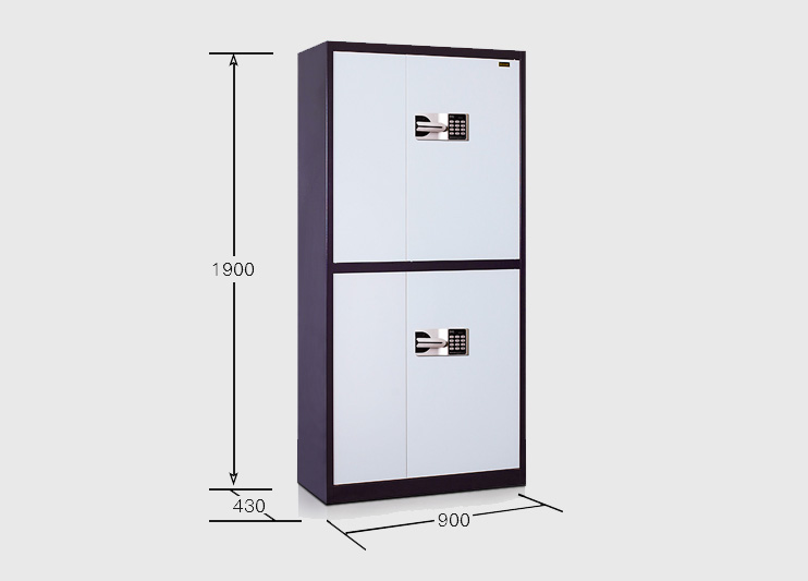 通雙節(jié)保密文件柜，鋼制文件柜