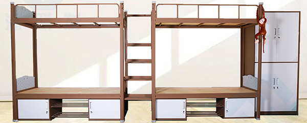兩聯(lián)四人走梯宿舍床、宿舍上下床、四人上下床、四人正面走梯公寓床、上下公寓床海發(fā)專業(yè)生產(chǎn)，品質(zhì)保障。